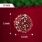 Ornativity Frosted Red Berries Ornaments - Glittered White Snowflakes on Realistic Red Cranberry Berries Ball Ornament with Rustic Twine String Christmas Tree Decoration Set - Pack of 12